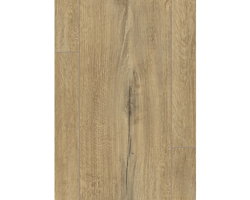 Nahaufnahme von Laminatboden mit Holzoptik.