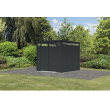Metall Gerätehaus mit Doppeltür im Garten