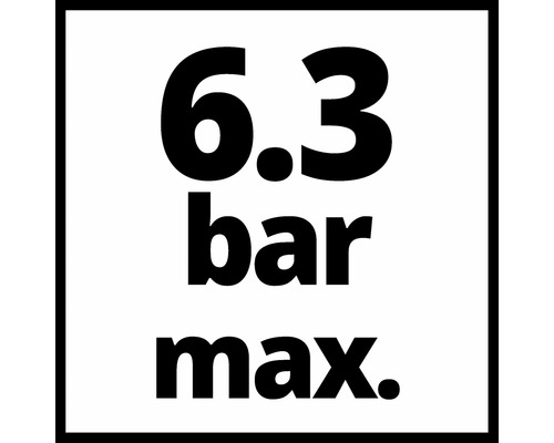 Symbol für maximal 6.3 bar