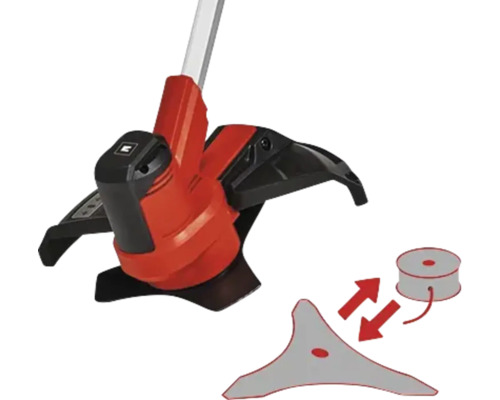 Rasentrimmer mit Spule und Messer