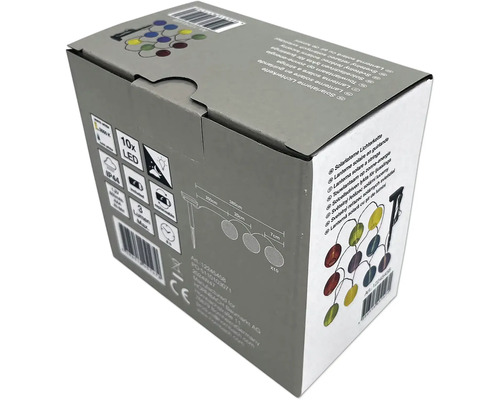 Verpackung einer Solar Lichterkette mit zehn LED Lichtern