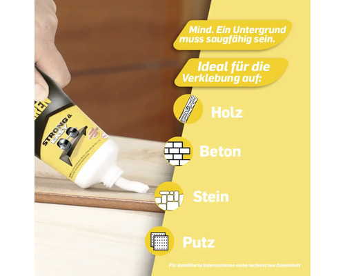Montagekleber Strong and Easy für Holz, Beton, Stein und Putz