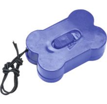 Hundemarke in Knochenform mit Gravur und Kordel