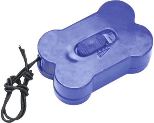 Hundemarke in Knochenform mit Gravur und Kordel