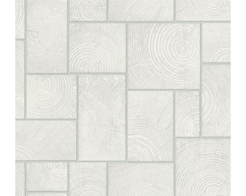 MARBURG Vliestapete 85746 Natural Opulence Holz-Optik weiß Tapete mit Holzoptik und quadratischen Mustern