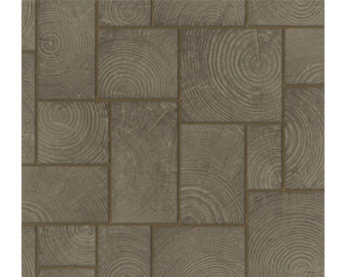 MARBURG Vliestapete 85763 Natural Opulence Holz-Optik braun Fliesen mit Baumscheibenmuster