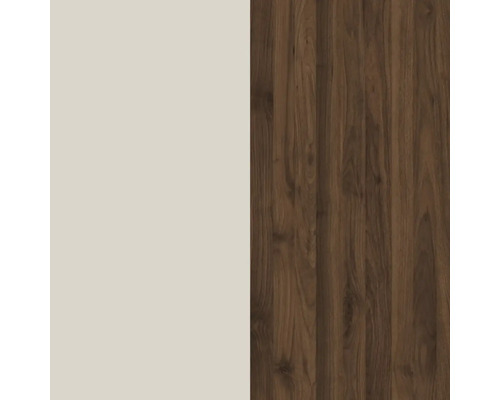 Küchenfront mit Holz- und Lackoberfläche