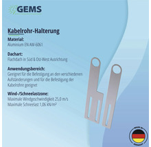 Kabelrohrhalterung aus Aluminium EN AW-6061 für Flachdächer