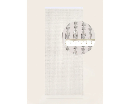 Dekoschals mit Perlen und Abstandsmessung