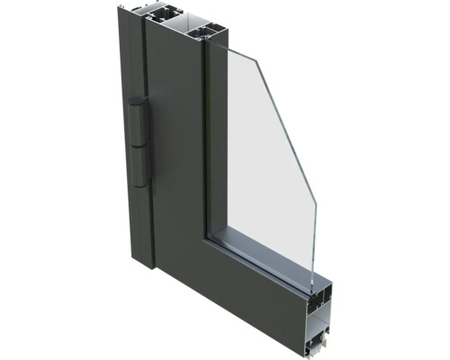 Fensterprofil mit Glas und Beschlägen