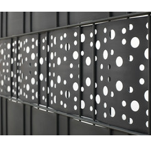 Sichtschutzstreifen Konsta für Doppelstabmatte Kreise PVC 5 Streifen 251 x 19 cm anthrazit