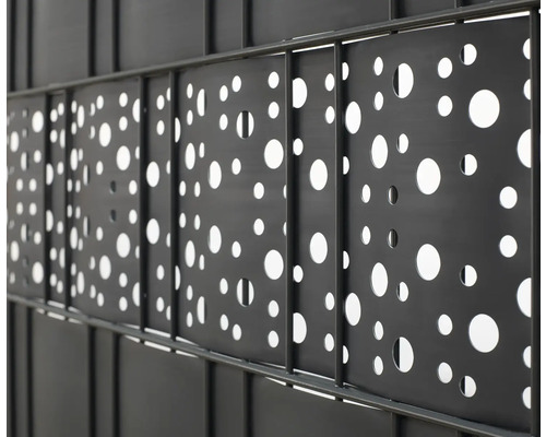 Sichtschutzstreifen Konsta für Doppelstabmatte Kreise PVC 5 Streifen 251 x 19 cm anthrazit Sichtschutzstreifen Konsta für Doppelstabmatte Kreise PVC 5 Streifen 251 x 19 cm anthrazit