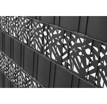 Sichtschutzstreifen Konsta für Doppelstabmatte PVC 5 Streifen 251,5 x 19,2 cm anthrazit