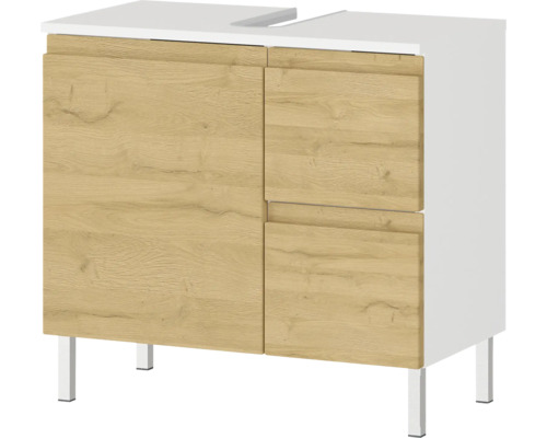 Waschtischunterschrank mit zwei Türen und einer Schublade