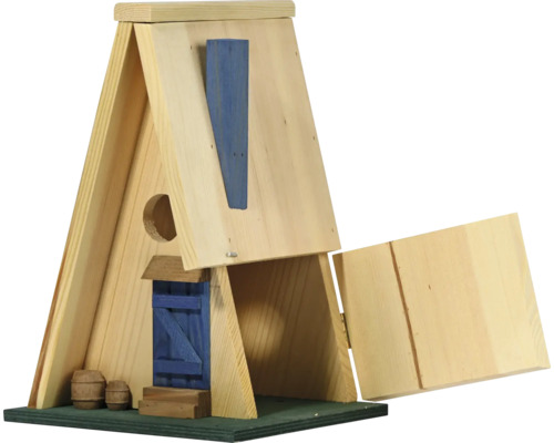 Vogelhaus aus Holz mit Öffnung