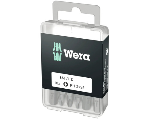 Wera Schrauberbits Satz, 10 Stück, PH 2x25
