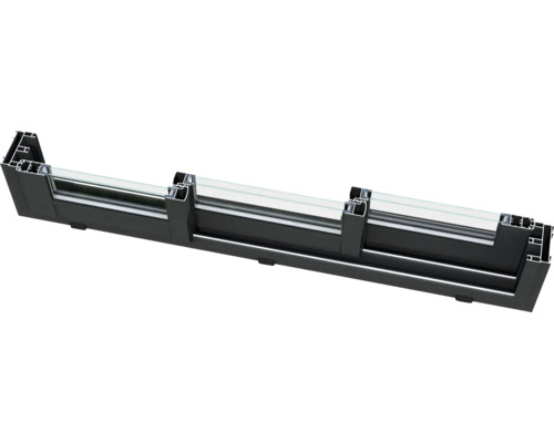 Dachfenster-Querschnitt mit Rahmen und Verglasung