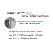 Panorama Walk-In Duschkabine für maximale Flexibilität bei der Montage