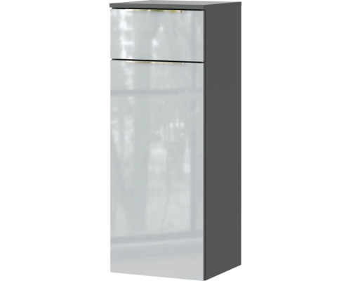 Hochschrank mit zwei Schubladen und Griffen