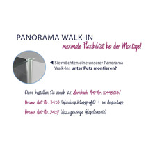 Panorama Walk-In Duschabtrennung mit maximaler Flexibilität bei der Montage