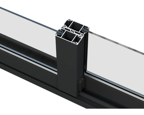 Detailansicht eines Fensterprofils mit Glas