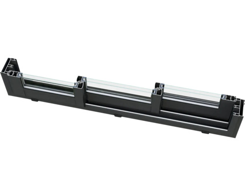 Fensterprofil aus Aluminium und Glas
