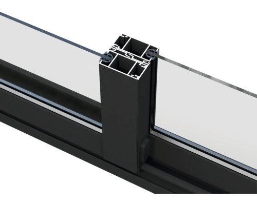 Detailansicht eines Fensterrahmens mit Glas