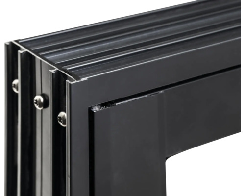 Detailansicht eines Aluminiumfensterrahmens