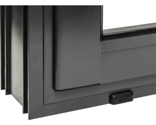 Detailansicht eines Fensters mit Rahmen