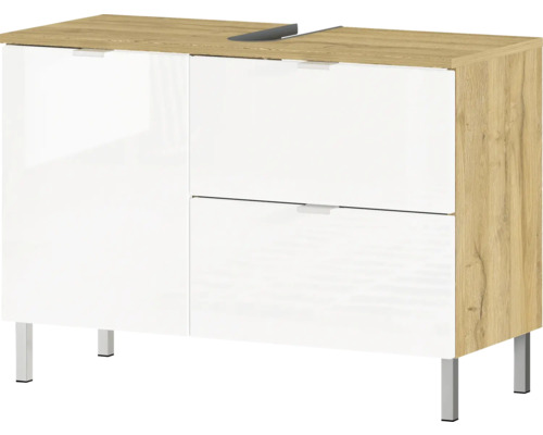 Waschbeckenunterschrank mit zwei Türen und einer Schublade