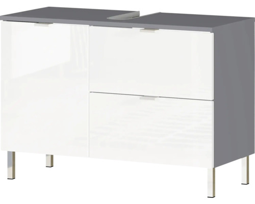 Waschbeckenunterschrank mit Schublade, Türen und Füßen