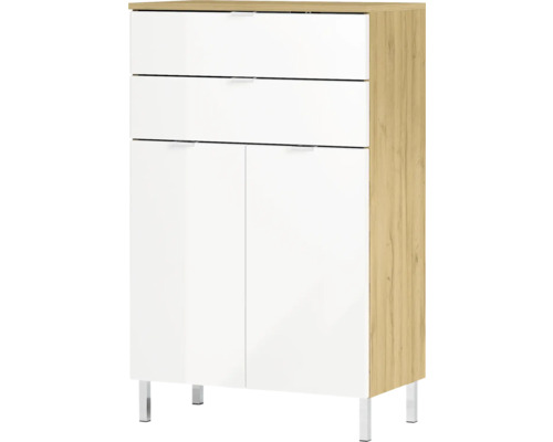 Moderner Badezimmerschrank mit Schubladen und Türen