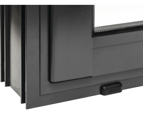 Detailansicht eines Fensters mit Rahmen