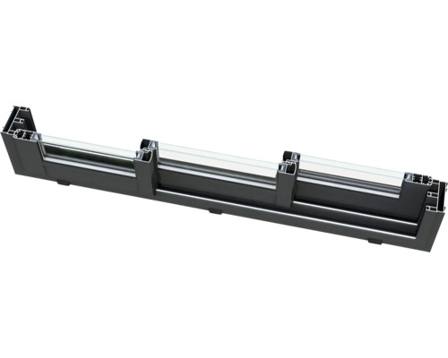 Fensterprofil aus Aluminium mit Glas
