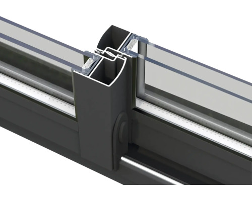 Detailansicht eines Schiebetürrahmens