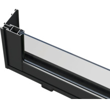 Fensterprofil aus Aluminium mit Glas