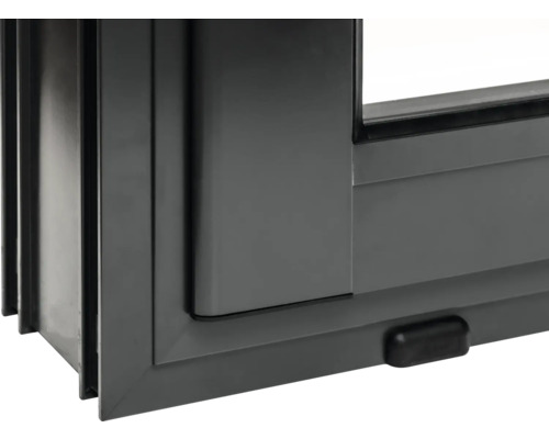 Detailansicht eines Fensters mit Rahmen