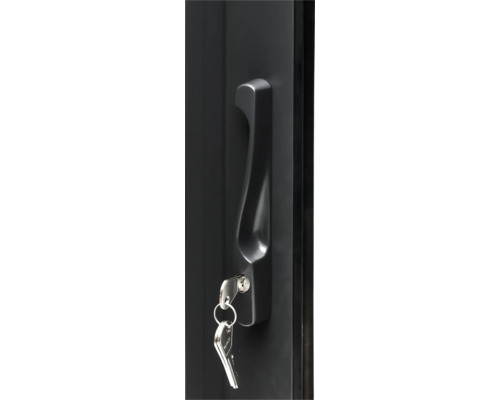 Schranktür mit Griff und Schlüssel
