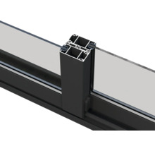 Detailansicht eines Aluminiumfensterprofils