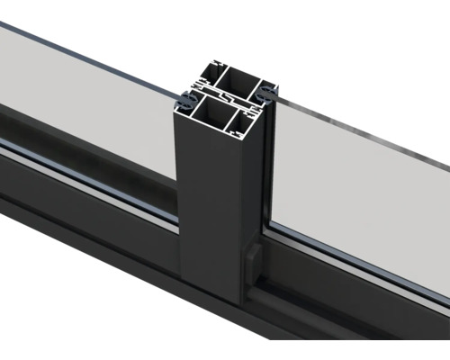 Detailansicht eines Aluminiumfensterprofils