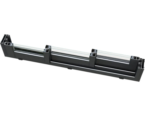 Querschnitt eines Fensterrahmens aus Aluminium