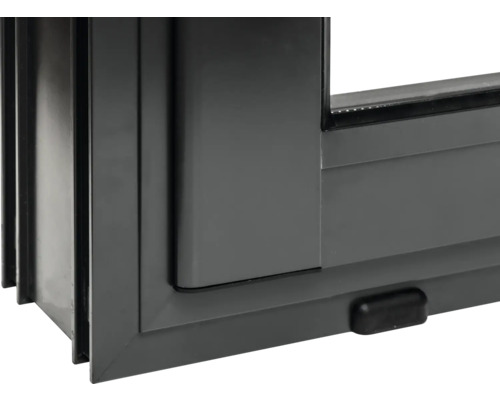 Detailansicht eines Fensters mit Rahmen