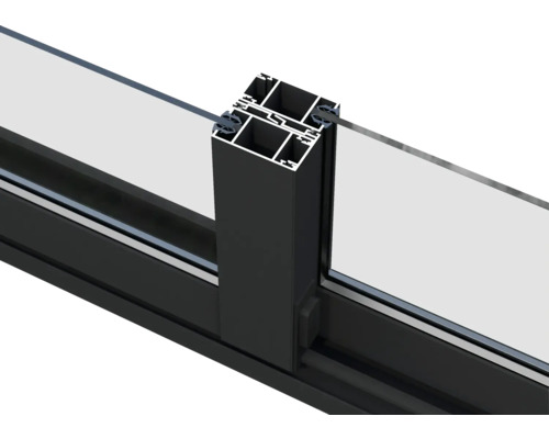 Detailansicht eines Fensterrahmens mit Glas