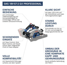 Bosch GKS 18V-57-2 GX PROFESSIONAL Akku-Handkreissäge mit Zubehör