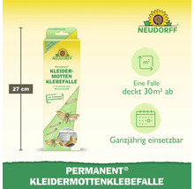 Neudorff Permanent Kleidermotten Klebefalle mit einer Höhe von 27 cm zur Erkennung von Mottenbefall, ganzjährig einsetzbar, eine Falle deckt 30 Quadratmeter ab