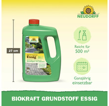 Neudorff Biokraft Grundstoff Essig, Unkrautvernichter, Flasche mit 27 Zentimeter Höhe