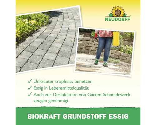 Produktbild Neudorff BioKraft Grundstoff Essig zur Unkrautbekämpfung auf Wegen