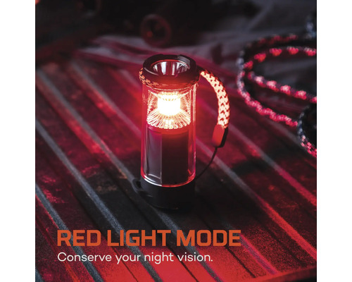 Rote Lampe zum Erhalt der Nachtsicht.