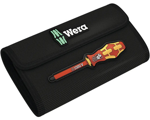 Schwarze Werkzeugtasche mit Wera Logo und Schraubendreher-Symbol