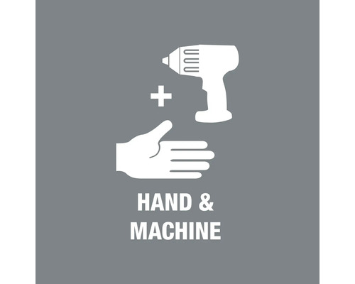 Symbol: Hand und Maschine